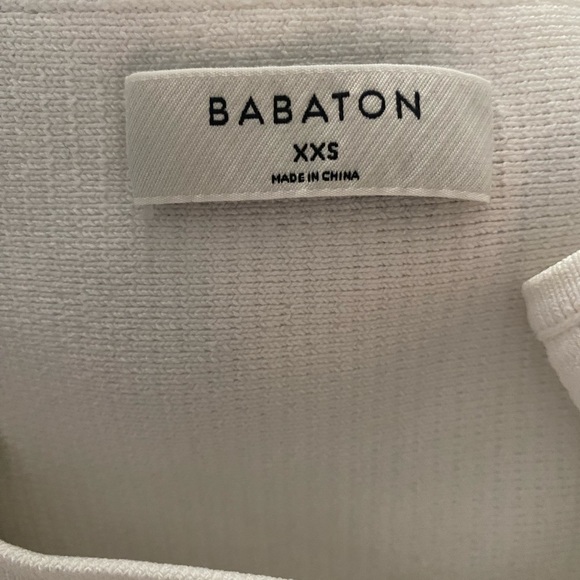 White Babaton sculpt knit square neck top size: xxs - Picture 5 of 5